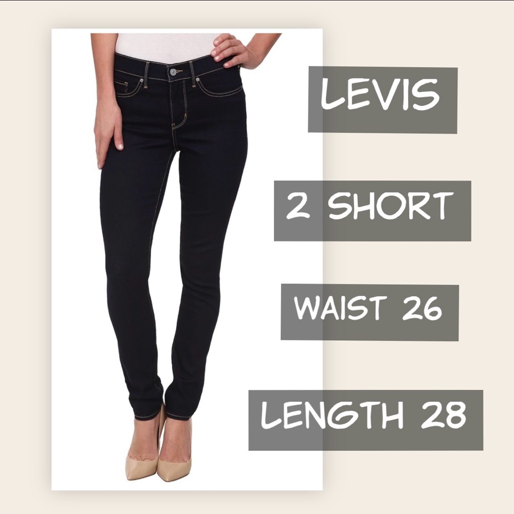 Levi's Ladies' 311 Shaping Skinny Jeans Hypersoft 2 Short W26 L28 Mid Rise